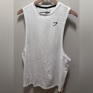 Gymshark White Tank Top with Logo